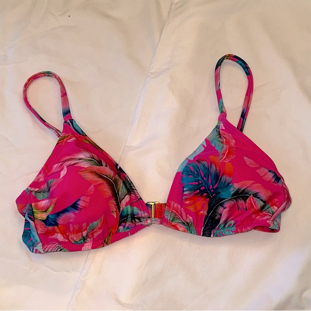 Tropical Pink multicor Floral Bikini with hook closure